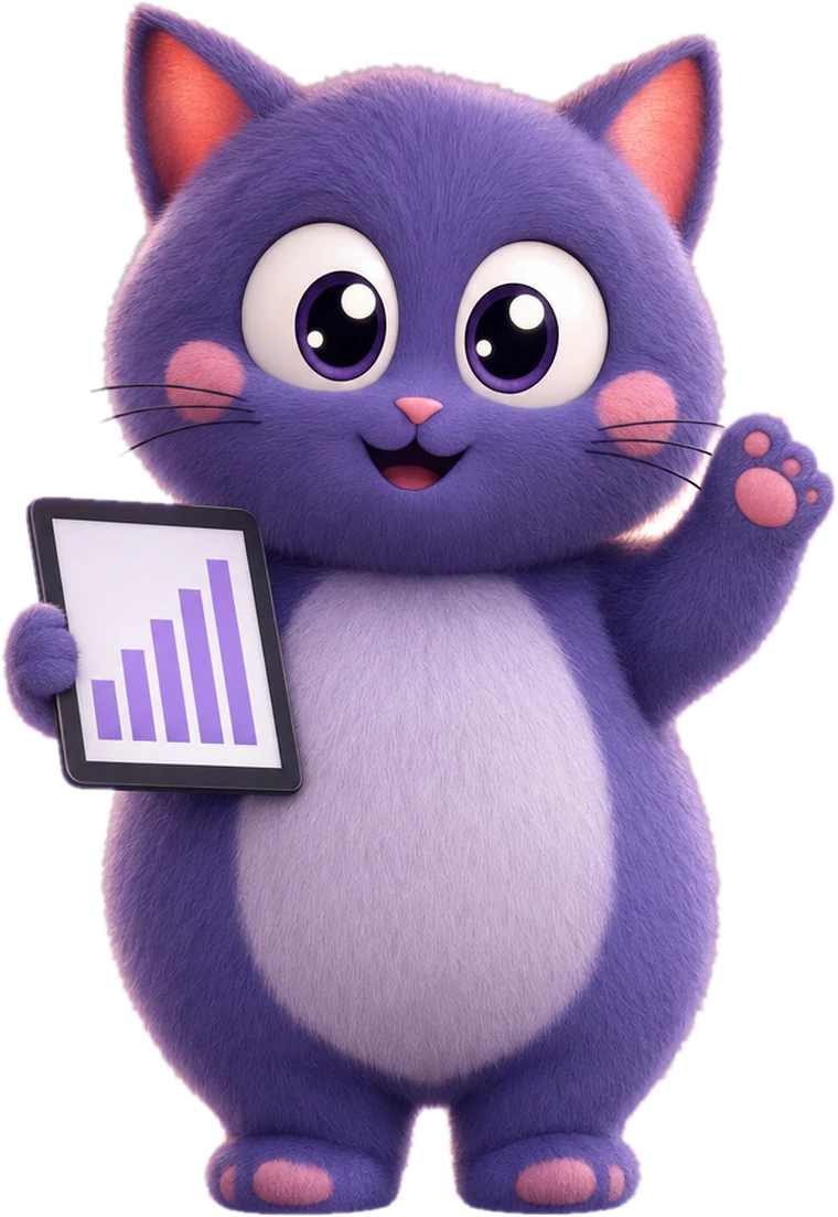 Sofi saludando, con una tablet